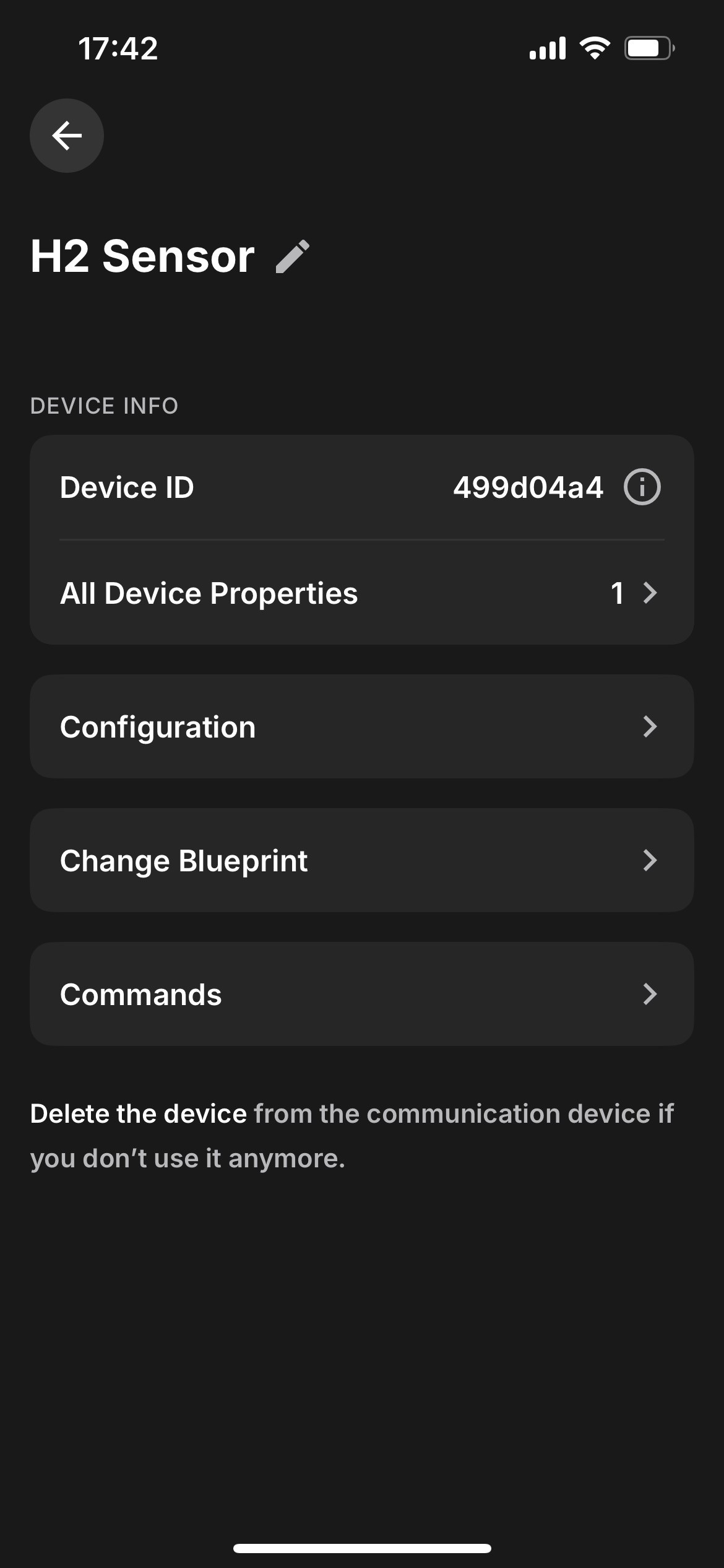 Device settings