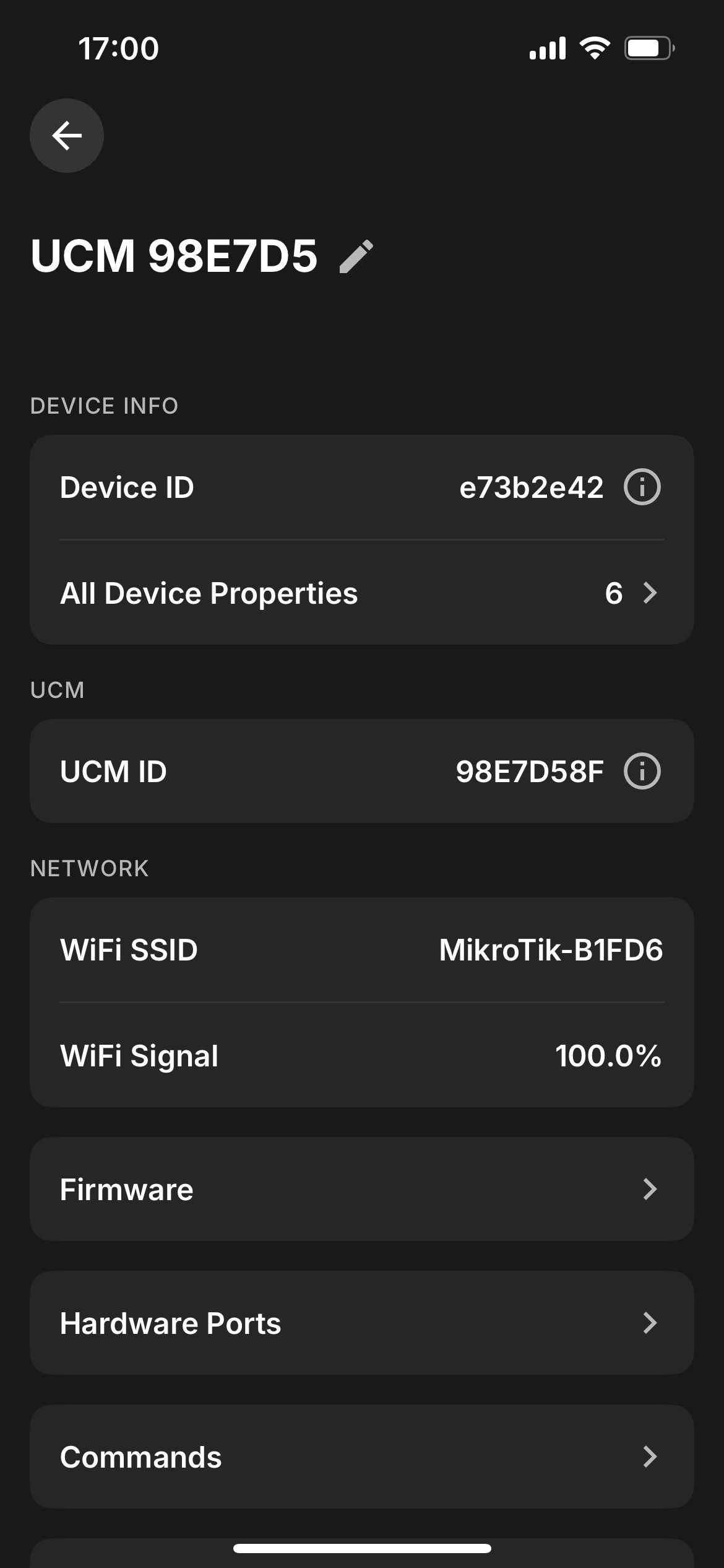 UCM Settings